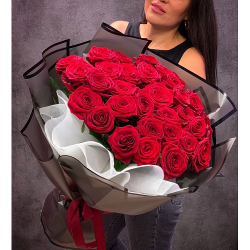 Купить на заказ Букет из 35 красных роз с доставкой в Ушарале