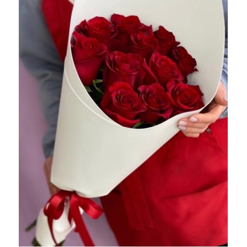 Купить на заказ Букет из 11 красных роз с доставкой в Ушарале