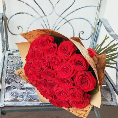 Купить на заказ Букет из 31 красной розы с доставкой в Ушарале